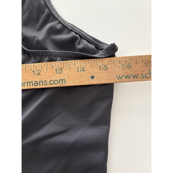 Miraclesuit Must Haves Oceanus One Piece Swimsuit Size 16 Gray Ruching Slim - Picture 11 of 16